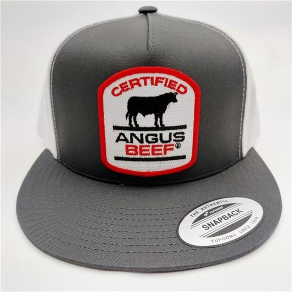 Certified Angus Beef Trucker Hat Snapback Cap Flat Bill Mesh Cattleman Farming N main image 5